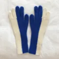 Women color block knit gloves winter warm fashion cozy stylish casual daily hand wear outdoor - 29x10cm / Blue