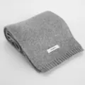 Grauer 100% Wolle Strickschal Detail, weicher dicker warmer Winter Halswärmer Geschenk. - Hellgrau / 154x20cm