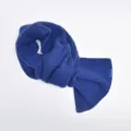 Blue knitted cross scarf warm wool neckerchief solid color winter fashion winter accessories - Blue
