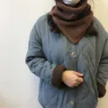 Invierno bufanda de polar cálida y espesa cuello falso triangular hombre mujer marrón - Marrón Oscuro
