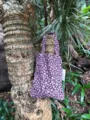 Retro Blumenstoff Handtasche, japanische Vintage Stil kleine Tasche fur Damen Sommer. - Fuchsie