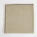 Elegant 70cm square silk scarf with geometric chain pattern fashion luxury women neckerchief - 70x70cm / Yellow