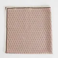 Luxurious 70cm pink silk square scarf with classic chain print for women elegant styling. - 70x70cm / Pink