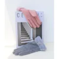 Women winter warm touchscreen gloves fleece lined thick knit cozy stylish winter gloves - Gray