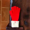 Warme winter gebreide handschoenen in contrastkleur, dik en gezellig voor koude dagen buiten. - Volledige Vinger / Rood