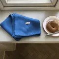 Gemütlicher blauer Strickschal für Damen, dicker warmer Winterschal einfarbig lässige Alltagsmode. - 160x21cm / Blau