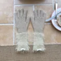 Koreanische Strickhandschuhe mit Plüschbündchen, warme einfarbige lange Touchscreen-Handschuhe. - Einheitsgröße (W313) / Khaki