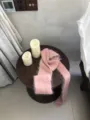 Gezellige roze pluizige sjaal, stijlvolle zachte pluche nekwarmer voor dames en meisjes. - 180x10cm / Roze