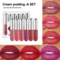 Matte capsule liquid lipstick set 6pcs waterproof long lasting lip gloss makeup cosmetic. - 6-Color Non-Stick Lip Glaze Set - A