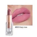 Matte lipstick long lasting nude lip makeup hazy rose shade 603 smooth moisturizing cosmetic - #603 Hazy Rose