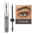 Detail shot of dual-ended waterproof eyebrow gel and fine brush showing application effect. - #07 Cool Grey