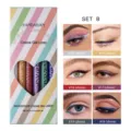 HANDAIYAN 6-piece waterproof creme gel eyeliner set featuring vibrant shiny shades for daily makeup. - Group B 6 Pieces