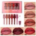 Handaiyan matte liquid lipstick set 6pcs long lasting waterproof velvet lip gloss makeup. - Waterproof Non-Stick Cup Long-Lasting Lip Stain Set