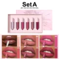 Handaiyan 6-color matte lip gloss set with waterproof formula and vibrant shades. - Diamond Transfer-Proof Lip Glaze and Lip Gloss Set A