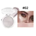 Handaiyan swirl highlighter powder palette, shimmering facial makeup illuminator #02. - 6-Color Highlighter Palette #02