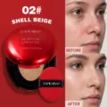 HANDAIYAN oval red case cushion foundation 02 shell beige flawless coverage makeup cosmetic - 02# Shell Beige