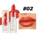Matte lipstick long-lasting waterproof moisturizing vibrant red lip makeup 02 shade. - Matte Moisturizing Lipstick #02