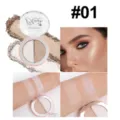 Handaiyan dual-color blush and highlighter palette, shade 01 shimmer and matte finish. - 01# Two-Tone Blush