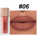 Handaiyan matte liquid lipstick shade 06 elegant rose waterproof long lasting makeup - Waterproof Transfer-Proof Matte Lip Glaze with Electroplated Cap #06