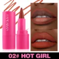 Matte lip liner pencil long lasting waterproof dual-end lipstick makeup 02 hot girl shade - Lipliner & Lipstick #02