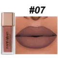 Handaiyan matte liquid lipstick shade 07 velvet nude long lasting lip gloss makeup - Waterproof Transfer-Proof Matte Lip Glaze with Electroplated Cap #07