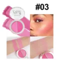 Handaiyan dual-color blush palette shade 03, silky matte and pearl powder for natural makeup. - 03# Two-Tone Blush