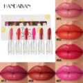 Matte lipstick set of 6 long-lasting waterproof velvet nude shades for daily charm. - Flower Lipstick Set - A