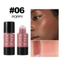 HANDAIYAN Liquid Blush #06 POPPY Shimmer Cheek Tint Makeup Long Lasting Glow Natural - #06 Poppy