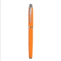 Bolígrafo de gel metálico naranja con clip plateado, elegante bolígrafo para oficina. - Punta 0,5mm / Naranja brillante