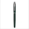 Bolígrafo de gel de metal verde oscuro con clip de flecha plateada para regalos de oficina. - Punta 0,5mm / Verde Oscuro