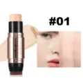 Handaiyan dual-ended contour concealer stick with brush, 01 shade natural makeup look for face. - 01#