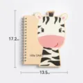 Lindo cuaderno de espiral con forma de cebra de dibujos animados, bloc de notas escolar. - Dibujos Animados 7 (Cebra)