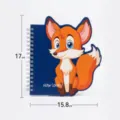 Libreta en espiral con forma de zorro kawaii, diario rayado para estudiantes, regalo de papelería. - Dibujos Animados 8 (Zorro Azul)