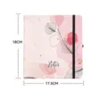 Ροζ σκληρόδεστο σημειωματάριο με κομψό floral σχέδιο, λάστιχο και διαστάσεις 18x17.5cm. - Στυλ 5 (5# Ροζ Καλλιτεχνικό)