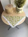 Vintage Blumen Baumwolle Dreiecktuch Sommer ländlicher Stil mit feiner Spitze Rand Kopftuch. - Gelb