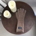 Damen braune gestrickte Wolle Touchscreen Handschuhe für Winter warm und täglichen Gebrauch. - 30X10cm / Dunkelbraun