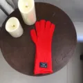 Damen rote gestreifte Touchscreen Handschuhe Winter warme Wolle Handschuhe kuschelig Accessoire - 30X10cm / Rot