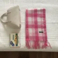 Gemütlicher rosa-weißer Karo-Winterschal, weicher karierter warmer Schal für Damen Alltag. - Rosa Weiß Karo