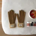 Braune gestrickte Touchscreen-Handschuhe mit flauschigen Bündchen, warme Wintermode. - 30X10CM (W414P) / Dunkelbraun
