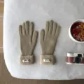 Warme Strick-Touchscreen-Handschuhe für den Winter mit Plüschbündchen und kuscheliger Wolle. - 30X10CM (W414P) / Khaki