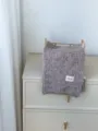 Gemütlicher strukturierter Mohair Strickschal Detailansicht, warmes Winter Accessoire - 160x25cm / Gebrochenes Weiß