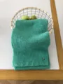 Gemütlicher einfarbiger Winter Strickschal Detail, warmer Wollstil Halstuch für Damen. - Grün