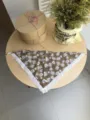 Vintage Blumen Dreieck Kopftuch für Damen, Sommer Baumwolle Spitze Bandana für Alltag. - Kaffeebraun