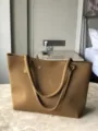 Sac cabas en tricot unie grand modèle sac à épaule décontracté pour le voyage et le quotidien. - L / Kaki