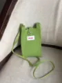 Mini bolso cruzado de punto verde para móvil, bolso bandolera coreano casual para mujer. - Verde amarillento