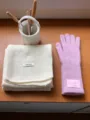 Ensemble écharpe en tricot de laine et gants tactiles d'hiver, chaud et élégant pour femmes. - 30X10cm / Rose