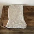 Beige πλεκτό μπαλακλάβα κασκόλ κουκούλα για γυναίκες, ζεστό και άνετο χειμωνιάτικο σκουφάκι. - Ζαχαρί