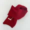 Solid red knitted wool scarf for women winter warm cozy soft stylish daily accessory - Burgundy