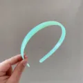 Mint green transparent anti-slip hair hoop candy color simple daily hair accessory - Mint Green