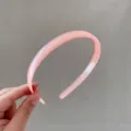 Candy color transparent plastic headband, minimalist anti-slip hair hoop for daily fashion. - Light Orange